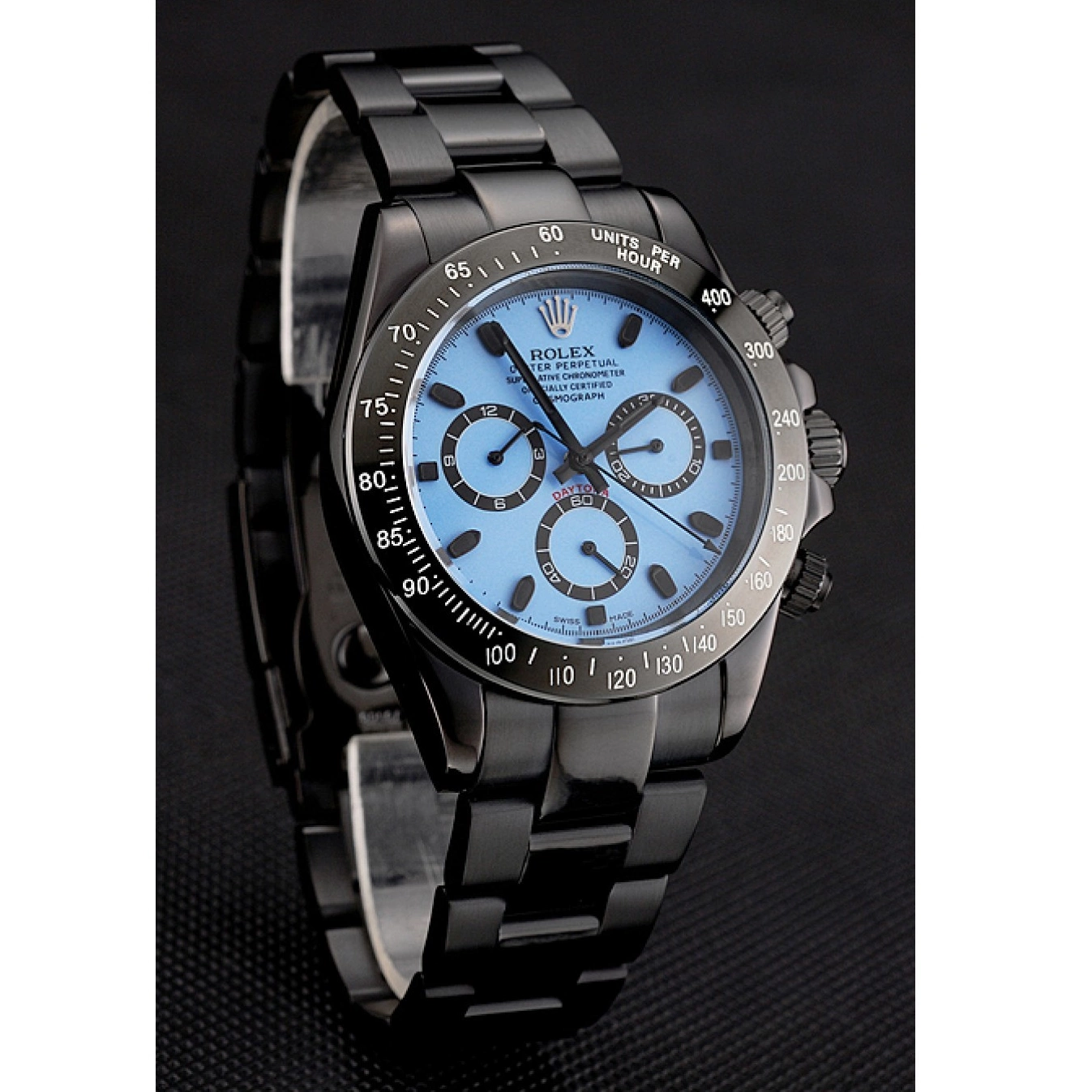 Aaa replica watch Bracelet Daytona 1454022 Steel Black Midnight Blue Staineless Rolex Dial 0815